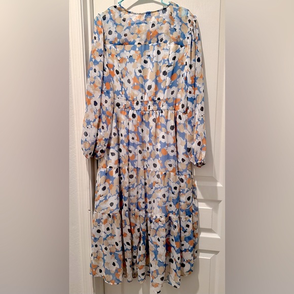 Joie Limited Edition Balloon Sleeves Women's Printed Floral Tiered Maxi Dress - Picture 6 of 10